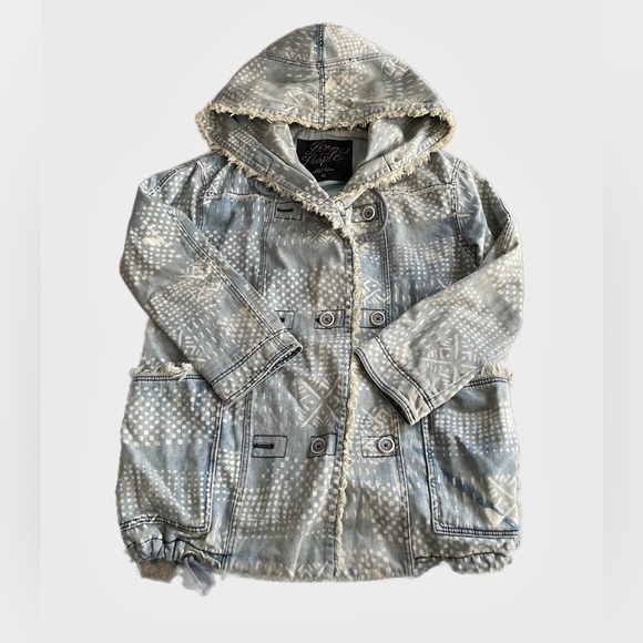 Free People jean jacket oversized size small